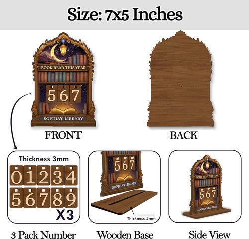 Books Read This Year Counter by Book Lovers | Perfect Gift for Women Readers - Reading Tracker Sign