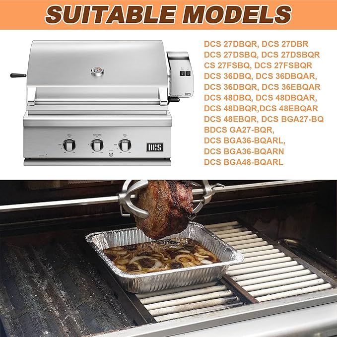 MOASKER Grill Ceramic Rods for DCSCT Gas Grill, Replacement Gas Grill Ceramic Radiants for DCS Grill 245398 27DBQR 36EBQAR 27FSBQ 36DBQ 36DBQAR 48DBQR Grill Heat Plates,9.5" Long,18pcs Ceramic Rods