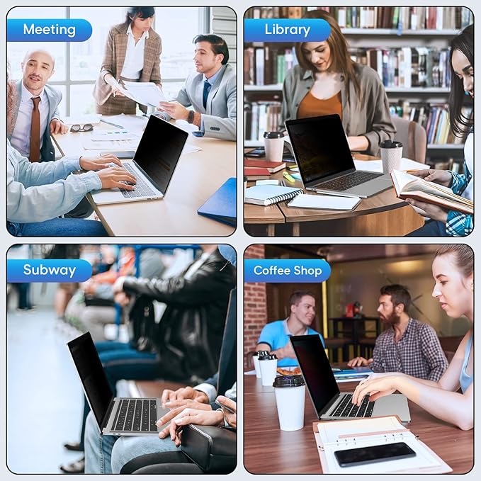 Yamaya Laptop Privacy Screen 15.6 Inch, Removable 16:9 Aspect Privacy Filter Screen Protector for 15.6 Inch Laptop, Privacy Screen Anti Peeping