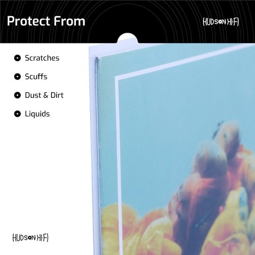 Hudson Hi-Fi Vinyl Jacket Sleeves - 100 Pack of Archival-Grade, Crystal Clear, Anti-Static & Acid-Free