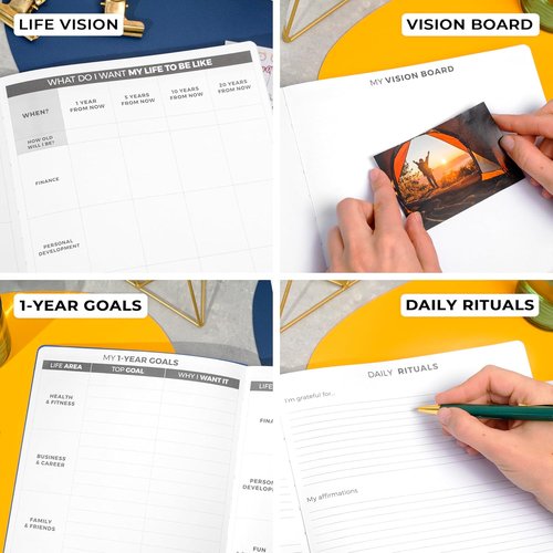 Clever Fox Planner Daily PRO - A4 Size Daily Life Planner & Gratitude Journal - Mystic Blue - Boost Productivity & Time Management