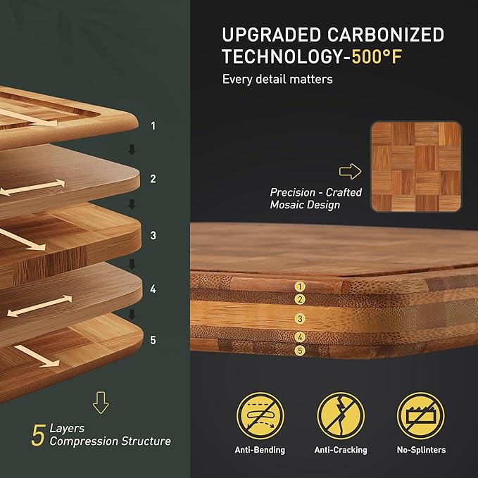Extra Large Bamboo Cutting Board Non Slip Over Sink Kitchen Wooden Cutting Board 2025 First Apartment Essentials New Home Must Haves Accessories House Warming Decor Housewarming Hostess Host Gifts