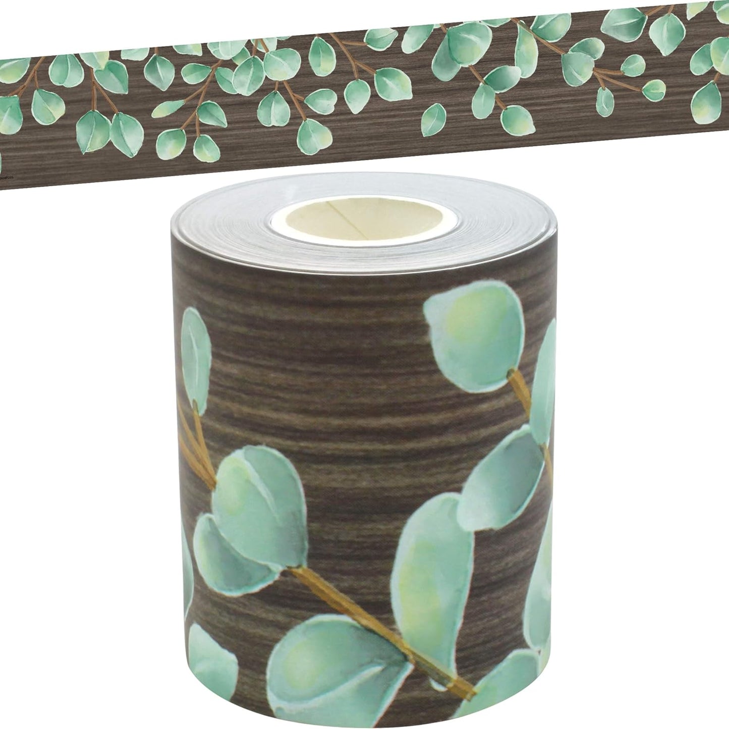 Teacher Created Resources Eucalyptus Straight Rolled Border Trim - 50ft for Bulletin Boards & Classrooms
