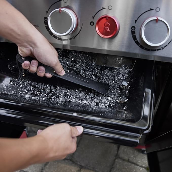 Weber Genesis S-335 Natural Gas Grill for Outdoor Cooking, 3 Burners and 1 Side Burner, Stainless Steel