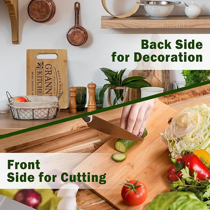 Lacama Granny Gifts, Christmas Birthday Cutting Board for Grandma Granny from Grandkids, Grandmother Gifts Cutting Chopping Boards for Kitchen, Granny's Kitchen Decorative Bamboo Cutting Board