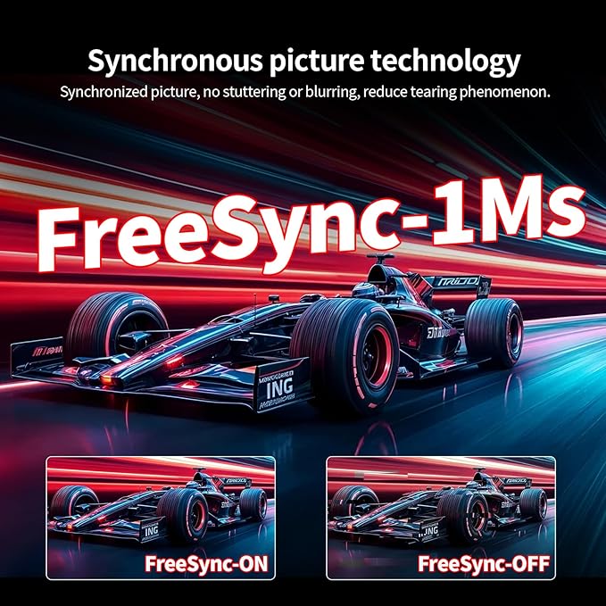 LXZ 32 Inch Curved Gaming Monitor, 165Hz 1800R QHD (2560x1440) 2K Computer Monitor with FreeSync, DP/HDMI, 122% sRGB Coverage, Wall Mountable, Eye Care for Home Office & Gaming