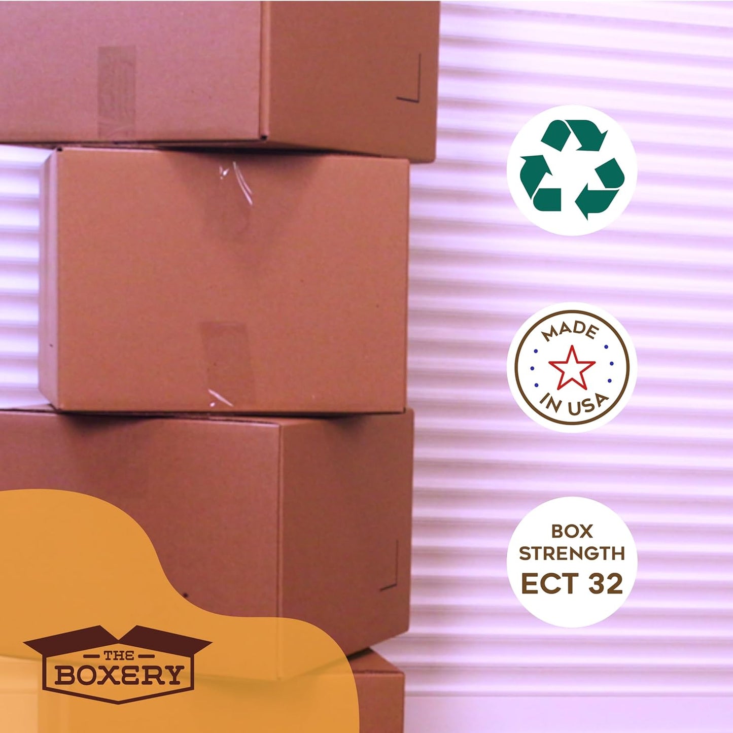 The Boxery 12"x12"x12" Brown Kraft Corrugated Shipping Boxes | 25-Pack - Durable, Eco-Friendly & Recyclable