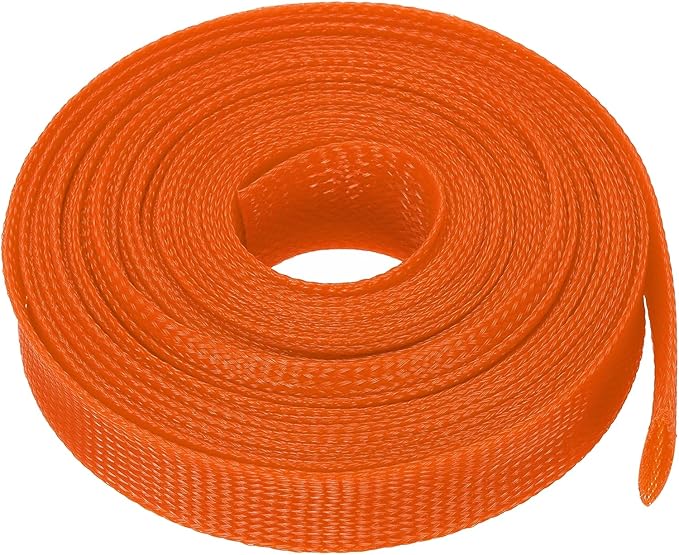 uxcell Expandable Sleeving, 1-inch 25ft Cable Sleeve, Orange