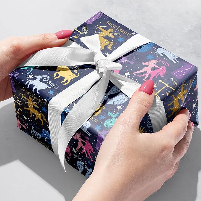 Jillson Roberts Bulk Gift Wrap, Everyday Gift Wrapping Supplies, Astrology, Full Ream 833 feet x 30 inches