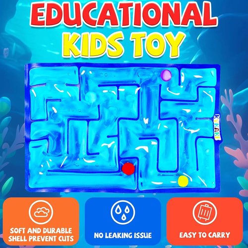 Sensory Maze Fidget Toy - Gel-Filled Squishy Stress Relief for Kids & Adults | Blue Color