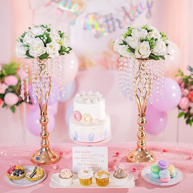 Flower Centerpieces for Wedding Tables: Wedding Table Decorations White Flower Balls Centerpieces for Engagement Cerebration Party Center Pieces 10 Packs