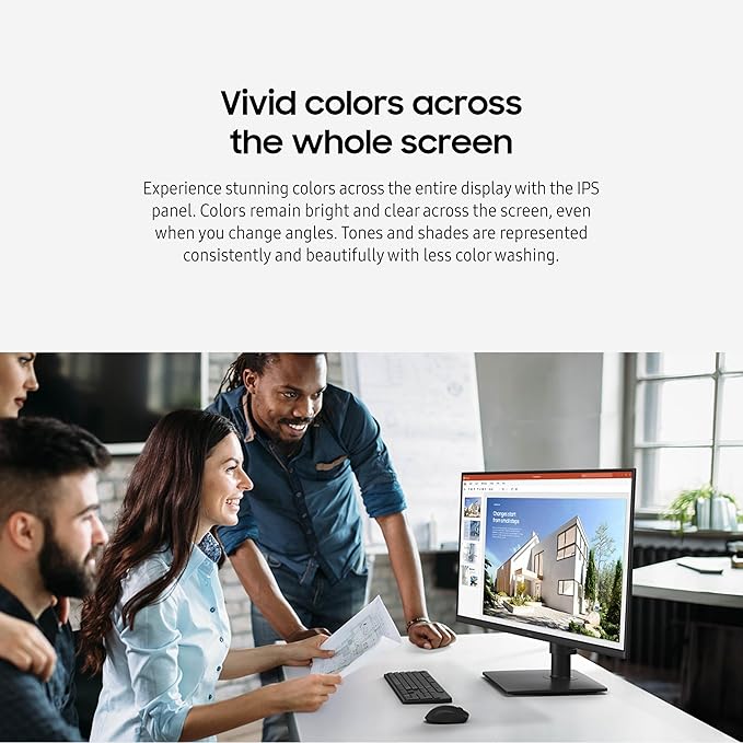 Samsung 22” (S40GD) Borderless Business Monitor with IPS Panel, 100Hz Refresh Rate, Eye Saver Mode, Ergonomic Design, Game Picture Mode, LS22D402GANXGO