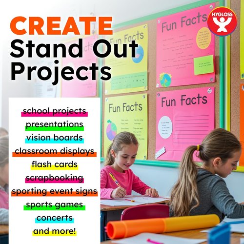 Hygloss Medium Poster Board - 25 Neon Pink 11x14 Colored Boards | 10 Pt. Thickness for Projects & Displays