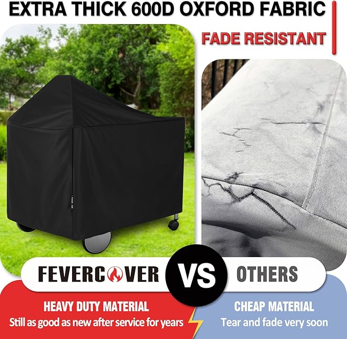 FEVERCOVER Grill Cover for Weber 22 Inch Performer Deluxe Charcoal, Heavy Duty Waterproof 7152 BBQ Grill Covers