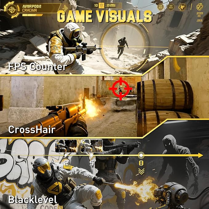 SANSUI 24.5 Inch QHD Gaming Monitor 300Hz, 1ms Fast IPS Computer Monitor, 2× HDMI 2.1 + 2× DP 1.4 Ports, 130% sRGB Eye Care VESA Support (DP Cable Included ES-G25F6Q Pro)