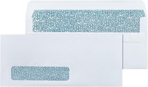 Regine Switzerland #10 Self-Seal Window Envelopes - 20 Pack | 4 1/8 x 9 1/2 Inch - Security Tinted for Invoices & Statements - White
