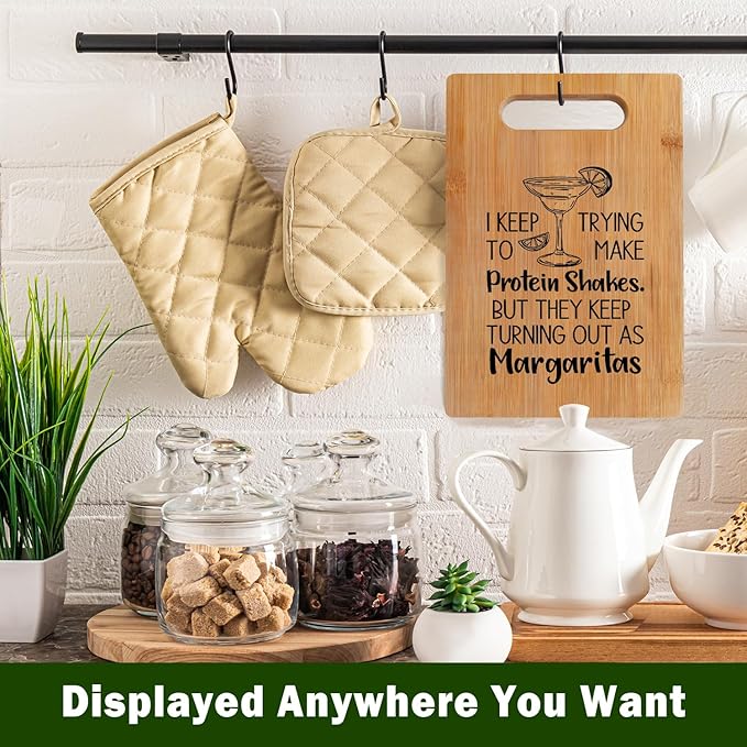 Lacama Margarita Gifts Cutting Chopping Boards for Kitchen, Cocktail Gifts for Women Cocktail Lovers, Margaritas Decorative Bamboo Cutting Board