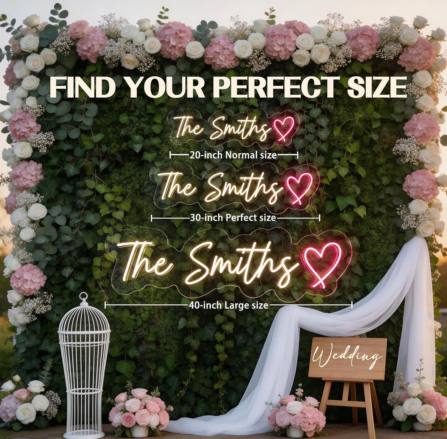 Skiennix Custom Neon Sign - Personalized LED Light for Weddings, Engagements & Events | Unique Wall Decor