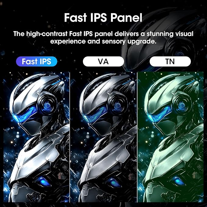 Amzfast 24 Inch Gaming Monitor 200Hz FHD 1080p Fast IPS Computer Monitor, 110% sRGB 1ms HDR Support Adaptive Sync, Eye Care VESA Mount HDMI 2.0 | Display Port 1.4 White Monitor, AMZG24X1W