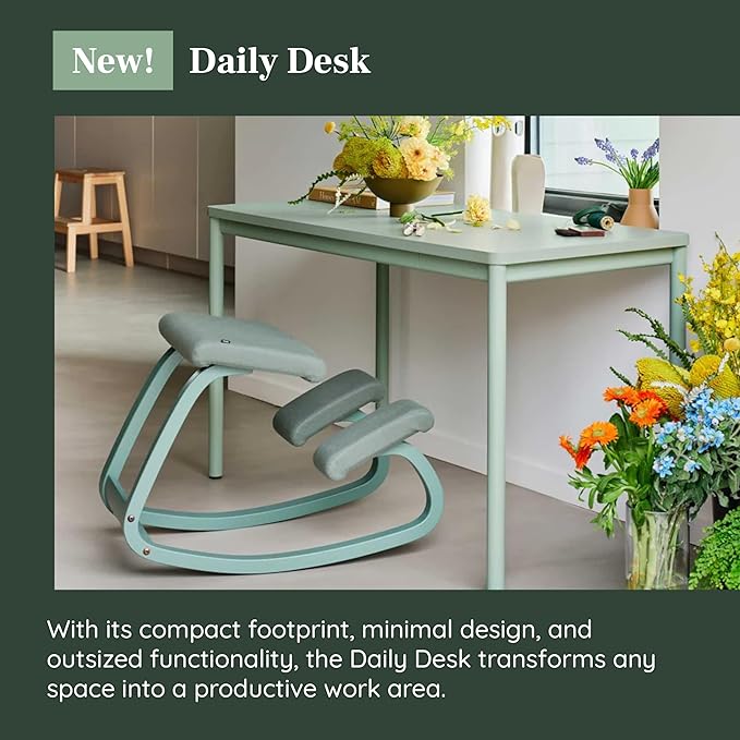 Branch Daily Desk - Functional at Home Office Desk with Effortless Assembly, Timeless Design, Rounded Corners, and Built-in Cable Notch - 58” W x 27” H x 24” D - Charcoal - Charcoal