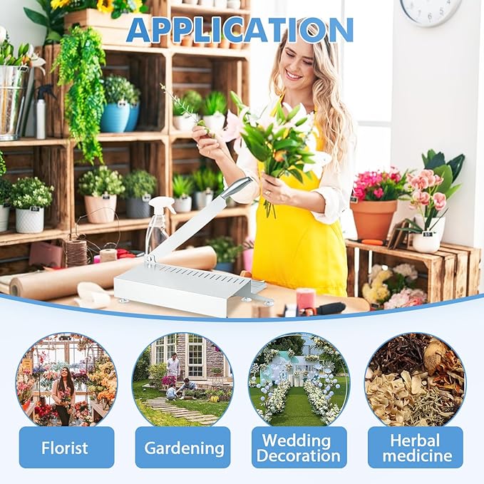 YUCHENGTECH Flower Stem Cutter Stainless Steel Floral Stem Cutter with 14-Inch Blade for Cutting Floral Bunches and Bouquet Stems for Florists or Garden Use