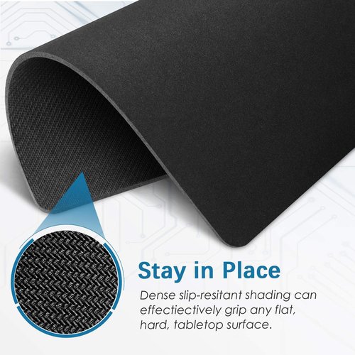 Premium Mouse Pad by [Brand Name] - Non-Slip Rubber Base for Office & Home | 12.6 x 10.8 Inches, Black