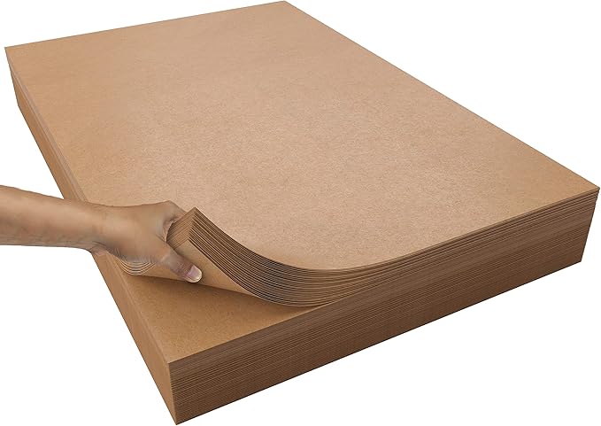 Crown Display Kraft Paper Sheets - 20 x 30 in. - 240 Sheets of Brown Wrapping Paper – Heavy Duty Craft Paper for Shipping - Light Brown Construction Paper - 80 GSM - 1000 Square feet