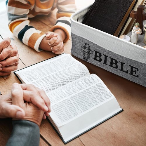 Marsui Bible Storage Basket - Christian Gifts for Women | Perfect for Book Lovers & Teachers