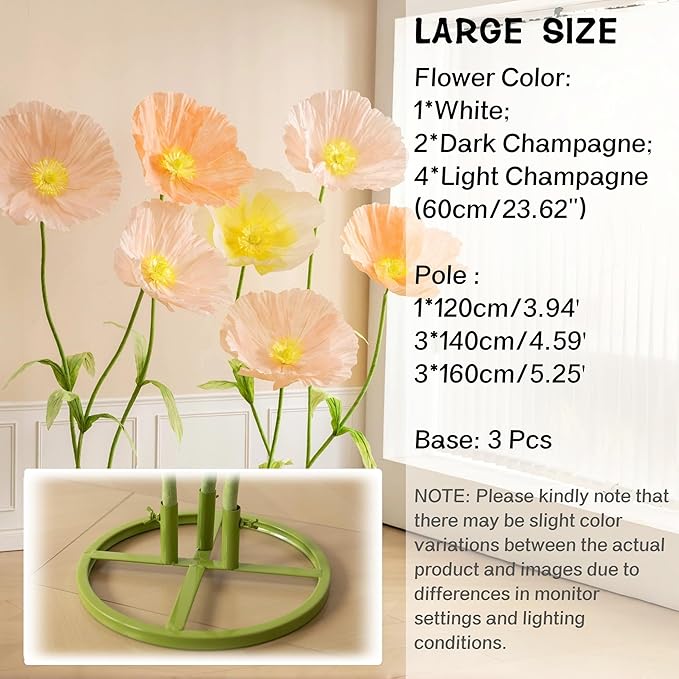 Giant Artificial Flower for Decoration, 7 Pcs/Set Artificial Flower for Wedding Birthday Christmas Purple Party Banquet Backdrop Decor Photography Props, Shop Window Display