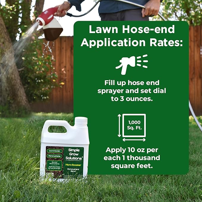 Organic Micronutrient Booster- Complete Plant & Turf Nutrients- Simple Grow Solutions- Garden & Lawn Fertilizer- Grower, Gardener- Liquid Food for Grass, Tomatoes, Flowers, Vegetables (32 Ounce)