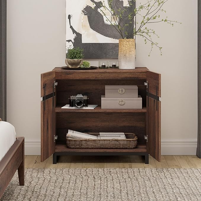 WAMPAT 3 Tier Bookshelf with Storage Cabinets, 72" Tall Bookcase with Adjustable Shelf, Large Modern Display Book Case Shelf with Door, Library Wood Bookshelves for Home Office, Living Room, Brown