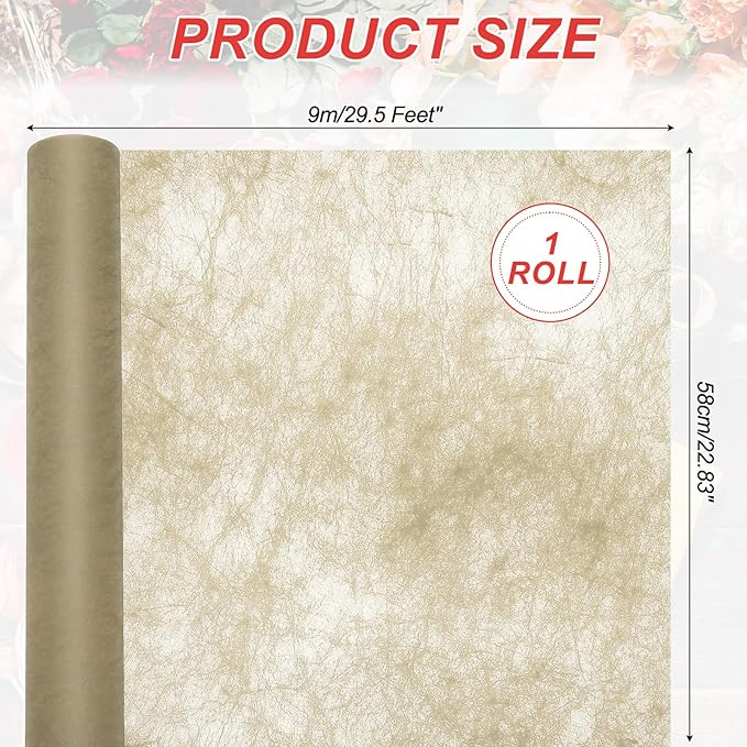 PATIKIL Flower Wrapping Paper 29.5 Ft x 22.8 Inch, Cotton Wrapping Flower Paper Tissue Paper for Flower Bouquet Gift Wrapping Valentine's Day Graduation Gift Floral Wrap, Gray