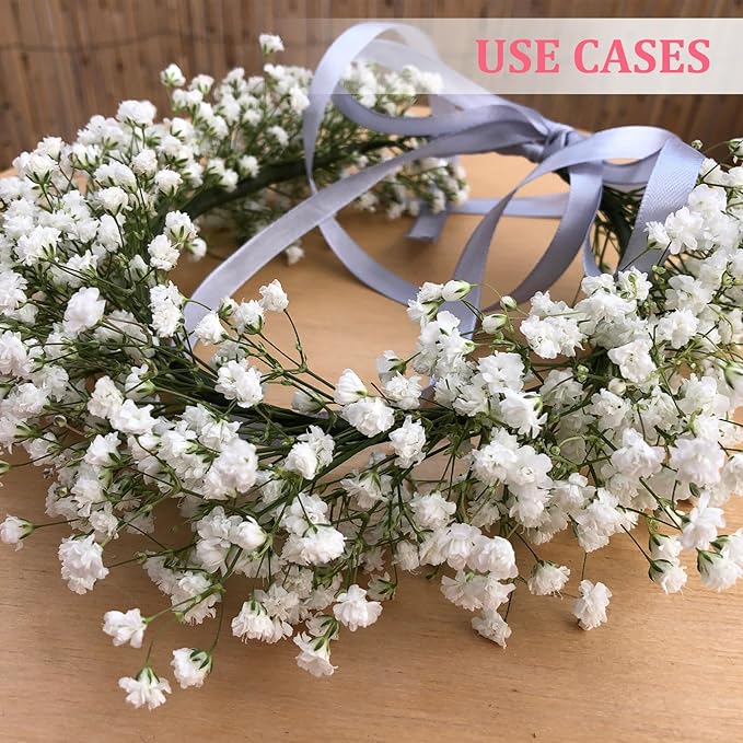 PATIKIL Mini Dried Gypsophila Flower Kit, 30Pcs 4 Inch Pink Natural Pressed Floral Bundles with Tweezer for DIY Resin Crafts Gift Wedding Christmas Card Decor Flower Bouquets