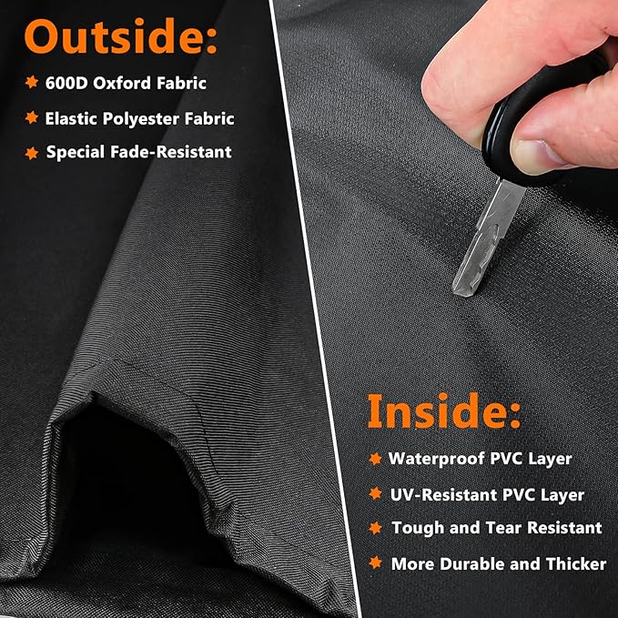 Utheer Grill Cover for Pit Boss 820 Deluxe, Pro Series 850, Z Grill 700 Series, Heavy Waterproof BBQ Grill Cover for 820D PB820FB Wood Pellet Grill, 600D Heavy Duty Fabric