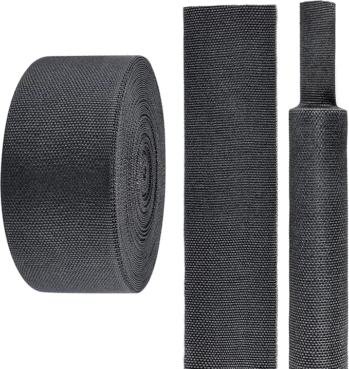 2 in 1 Heat Shrink Braided Sleeving Fabric Tubing-Ideal fit Irregular Shape Hose/Cable/Wire (1-3/8"(34mm), 32FT)