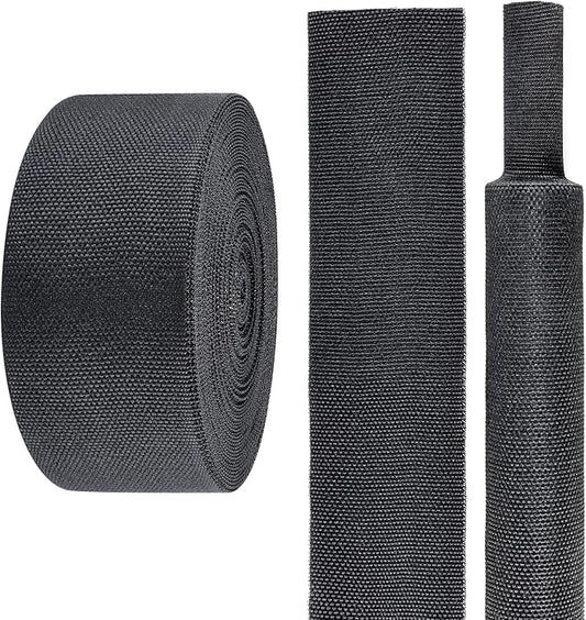 2 in 1 Heat Shrink Braided Sleeving Fabric Tubing-Ideal fit Irregular Shape Hose/Cable/Wire (1-3/8"(34mm), 32FT)