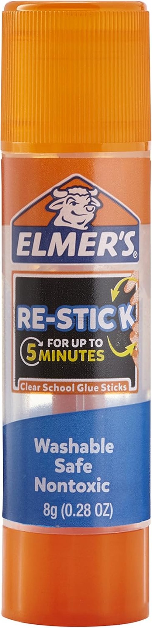 Elmer’s Glue Sticks - Re-Stick School Glue, 0.28 Ounces, Pack of 2 for Easy Application