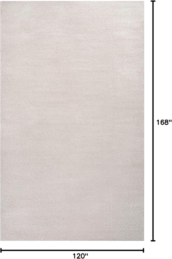 JONATHAN Y Haze Solid Low-Pile Ivory Indoor Area Rug 10x14, Coastal,Bohemian,Minimalist,Classic, Easy-Cleaning for Living Room,Bedroom,Kitchen,Pet Friendly,Non-Shedding (SEU100D-14)