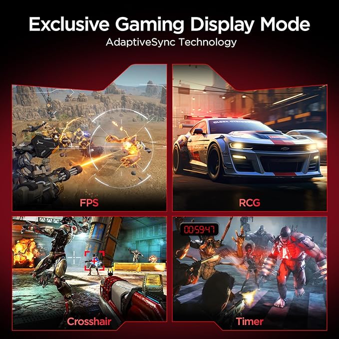 KOORUI 27 Inch 4K Gaming Monitor, Dual Mode(UHD 160Hz / FHD 320Hz), Fast IPS 2160p PC Monitor, 95% DCI-P3, HDR400, Eye-Care, Height/Pivot/Tilt Adjustability, VESA Mountable，HDMI 2.1/DP 1.4, G2741L