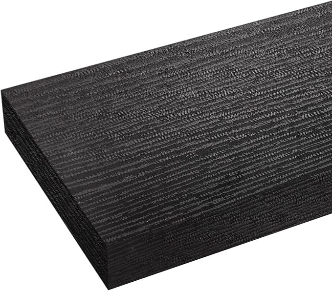 Black Floating Shelves for Wall Set of 2, 11.8 Inch Small Wall Shelves for Bathroom Over Toilet, Home Office & Bedroom Storage, Wall Mounted Display Shelves for Decor, Books & Collectibles
