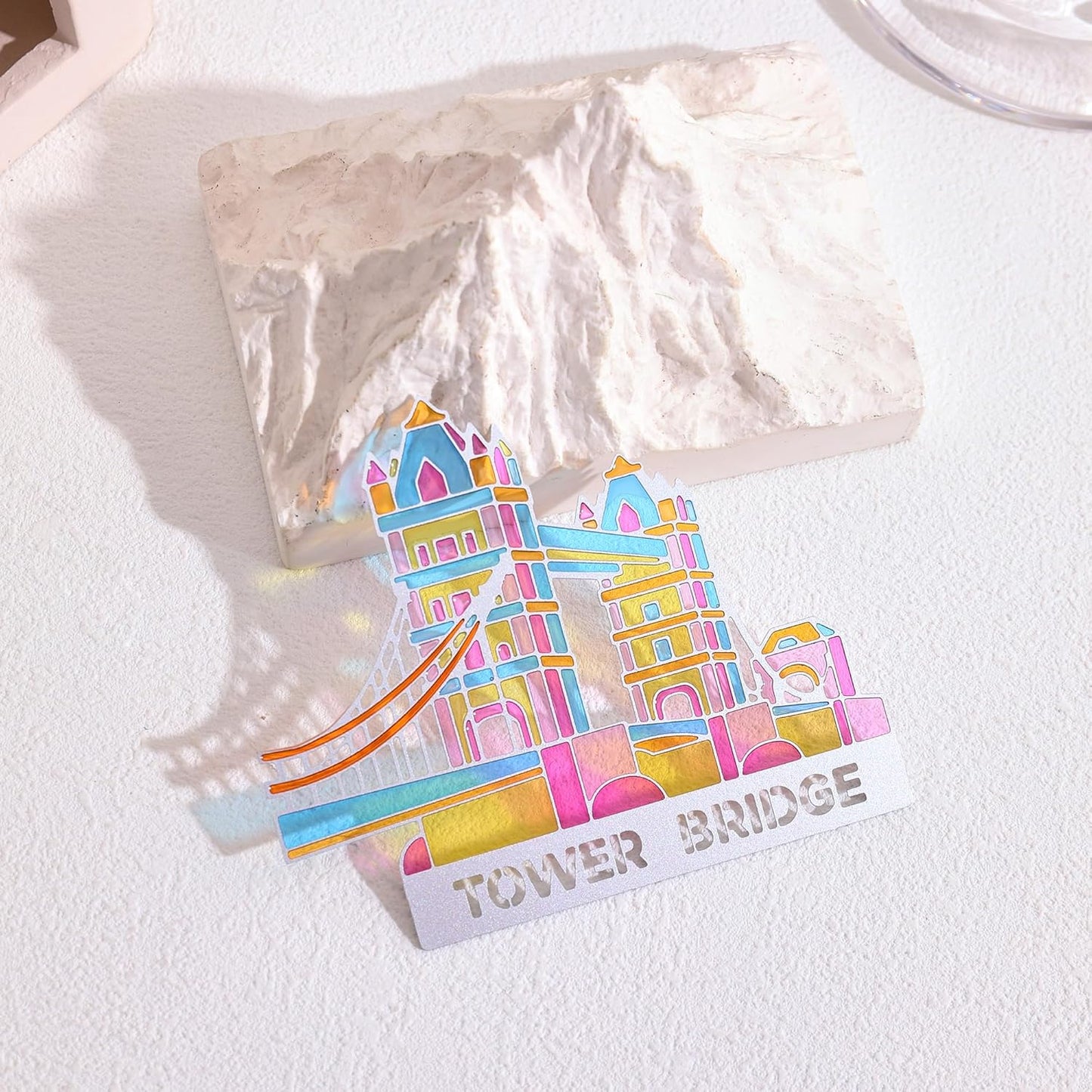 Tower Bridge Metal Bookmarks - Transparent Design for Aesthetic Reading | Perfect Gift for Book Lovers