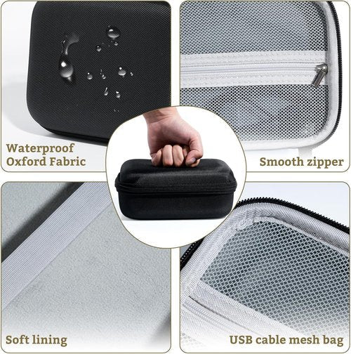 Phomemo Waterproof & Shockproof Case for M110/M220/M250/M221/M108 Label Makers | Portable Oxford Fabric Storage Bag in Black
