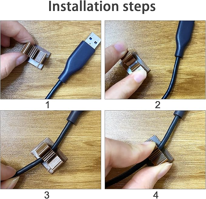 Viaky Adjustable Cable Clips, 30 Pcs Brown Adhesive Holder Ideal Cord Winder Management for Organizing Wires-Car Home Office and Desk Nightstand