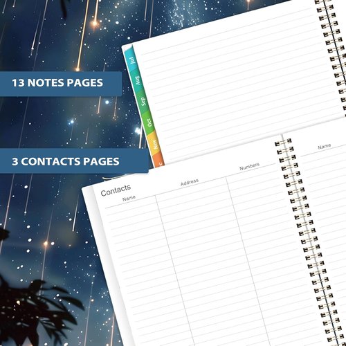 Galaxy Planner | 2026-2027 Academic Weekly & Monthly Planner | 8.5" x 11", Colorful Tabs, Inner Pocket, Premium Paper