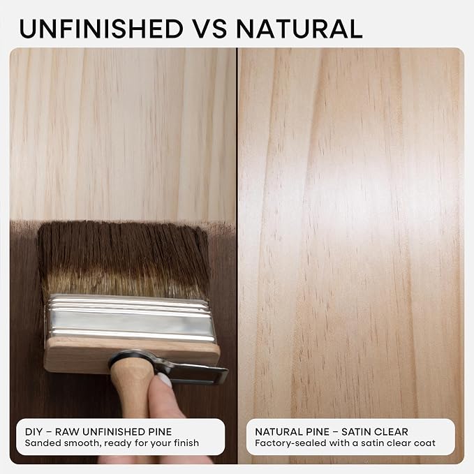 Homeforia 20 inch Wood Floating Shelves, High End Solid Natural Wood 20inch Floating Shelf for Wall Mounted, Unfinished Wooden 20in Floating Shelves, Heavy Duty Bracket, 20 X 6.5 X 1.75 inch, Set of 2