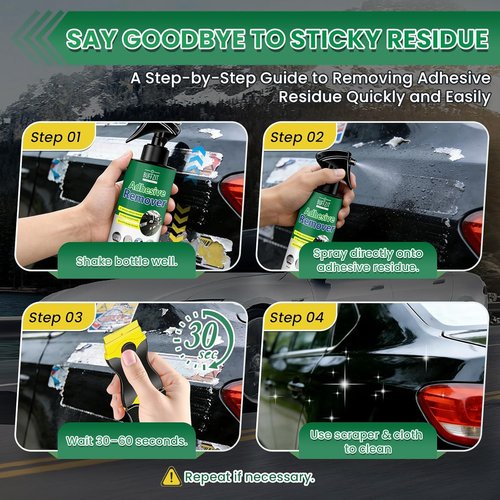 Adhesive Remover Spray Kit by [Brand Name] - Safe for Car Paint | Removes Stickers, Tape & Residue - 3.38 fl oz