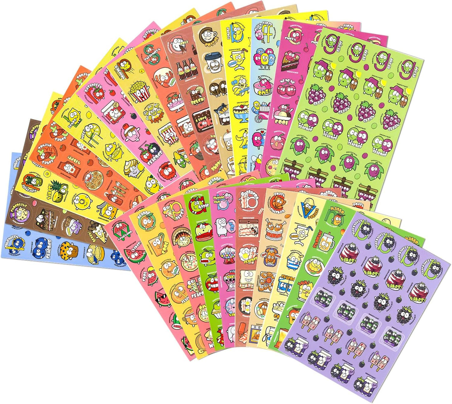Skiennix Scratch and Sniff Stickers - 576 Pieces with 24 Scents | Fun Reward Stickers for Kids