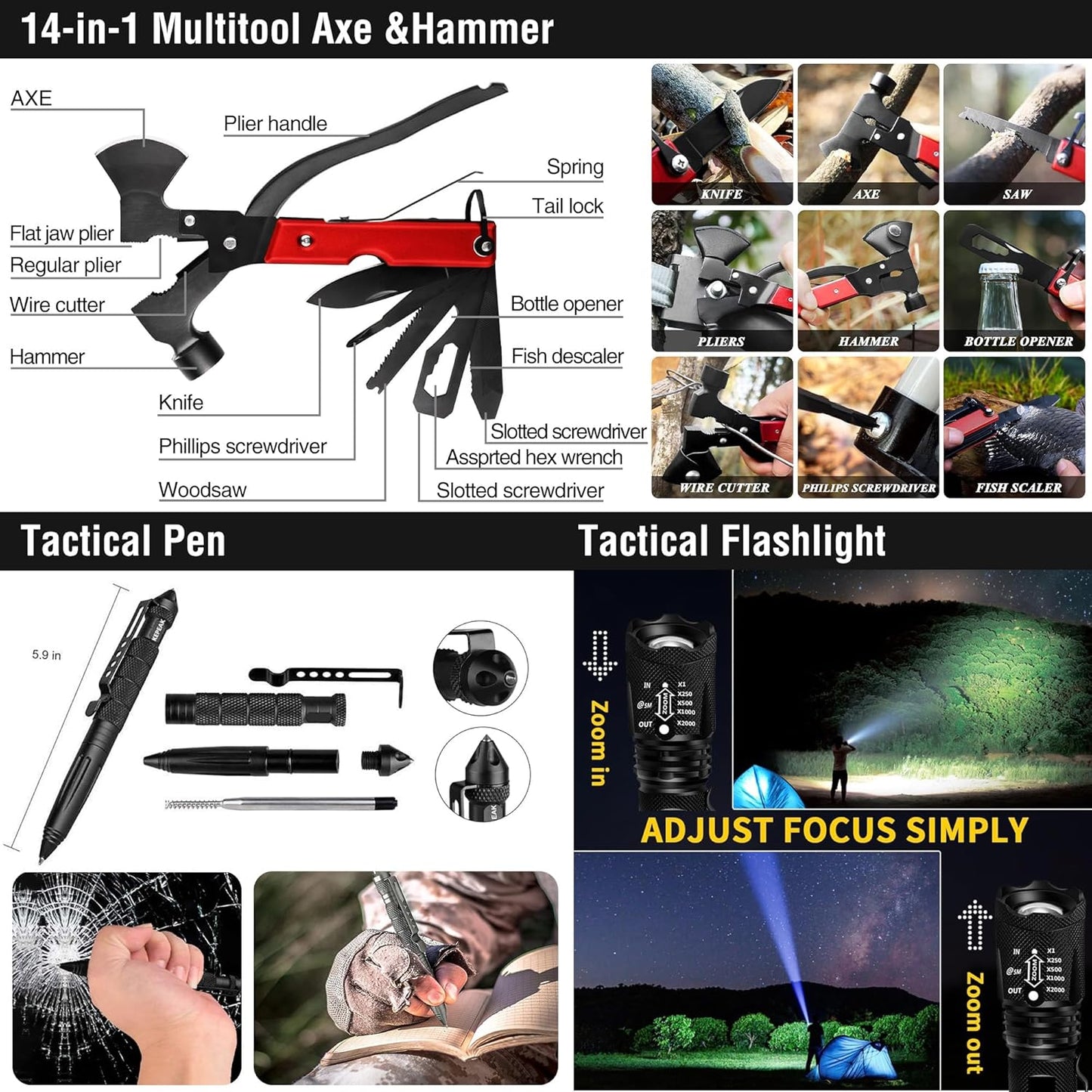Survival First Aid Kit - 190 Pcs Tactical Medical Supplies | Military IFAK EMT Molle Pouch for Outdoor Adventures