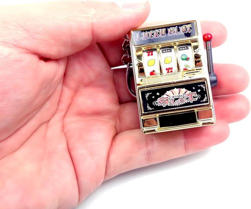 MAGIKON Mini Slot Machine Toy - Fun Spinning Reel Bank | Creative Birthday Cake Decoration