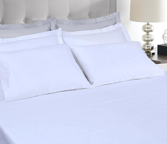 Threadmill - Twin Sheets Sets Soft 100% Cotton Cooling Sheets Deep Pocket Snug Fit Elastic, 500 Thread Count, 3-Pc, Hotel Quality Bed Sheets, Beats Egyptian Cotton Claim (Pure White)
